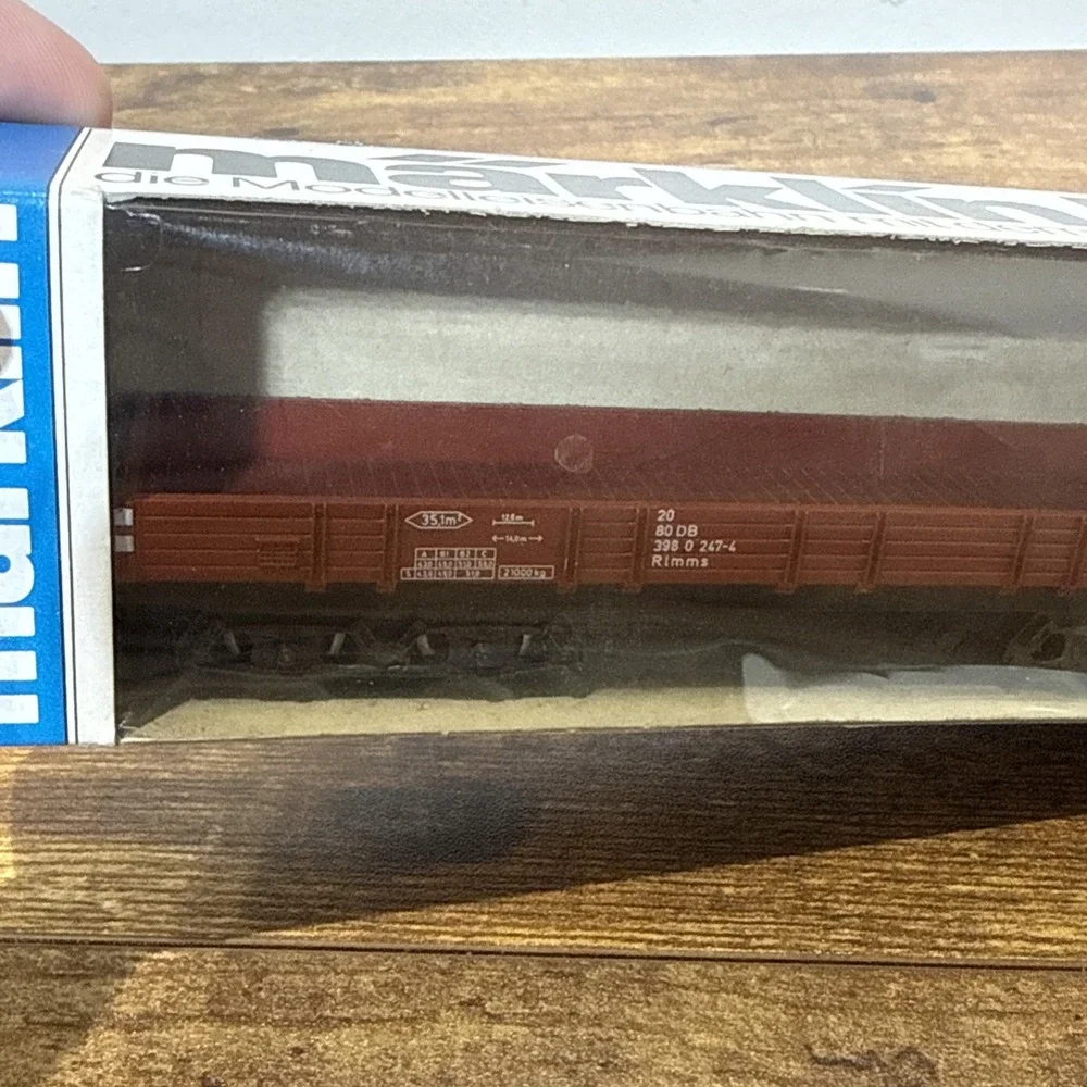 Marklin 4473 HO Scale German Federal Railway Low Side Flatcar LN/Box